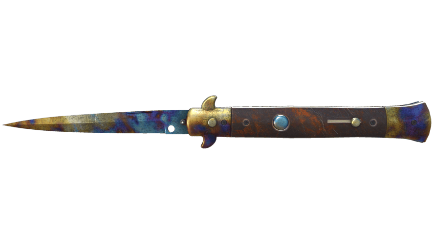 ★ Stiletto Knife | Case Hardened (Well-Worn)
