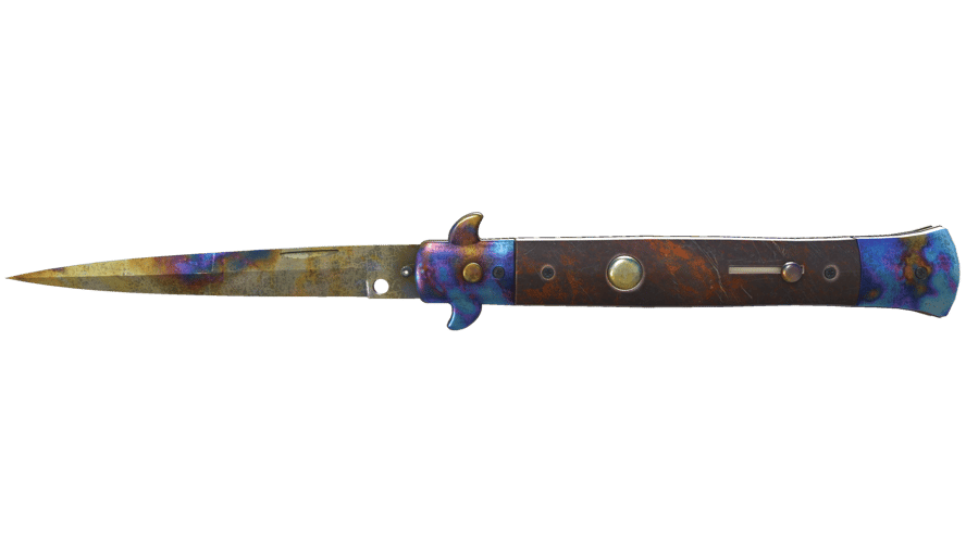 ★ Stiletto Knife | Case Hardened (Well-Worn)