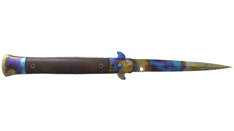 ★ Stiletto Knife | Case Hardened (Well-Worn)