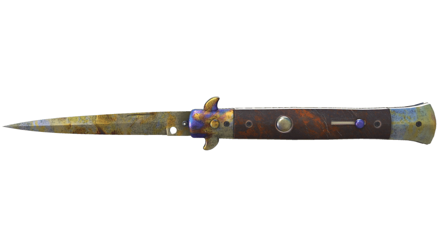 ★ Stiletto Knife | Case Hardened (Well-Worn)