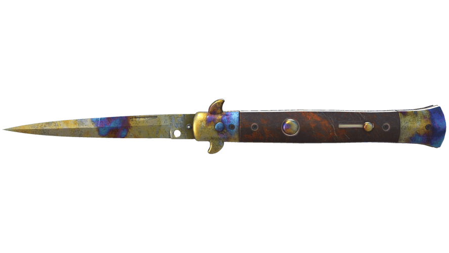 ★ Stiletto Knife | Case Hardened (Well-Worn)