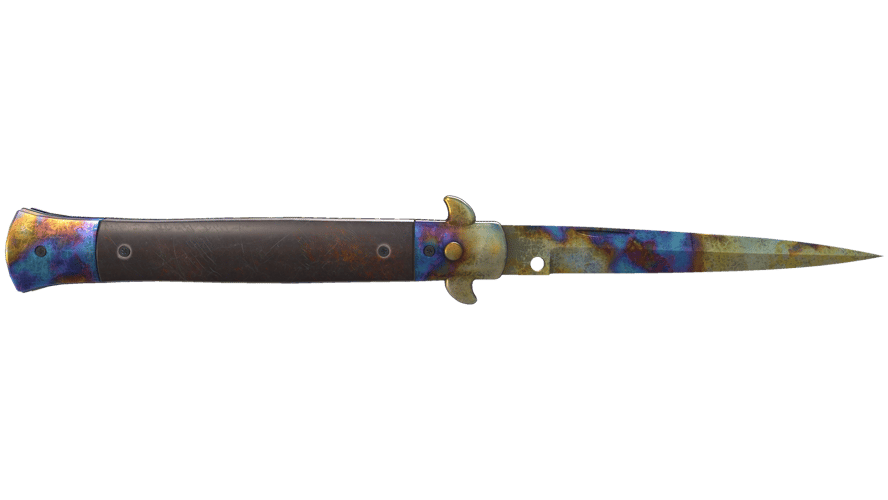★ Stiletto Knife | Case Hardened (Well-Worn)