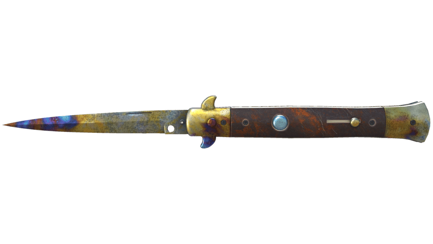 ★ Stiletto Knife | Case Hardened (Well-Worn)
