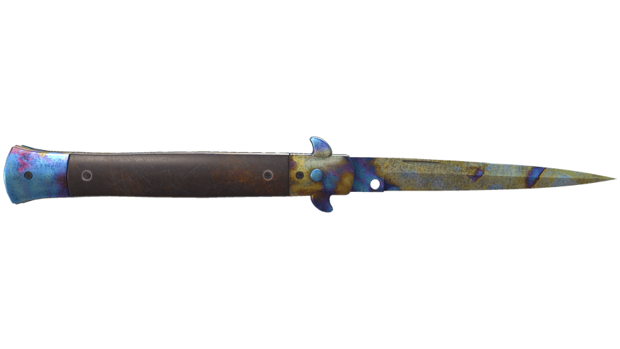 ★ Stiletto Knife | Case Hardened (Well-Worn)