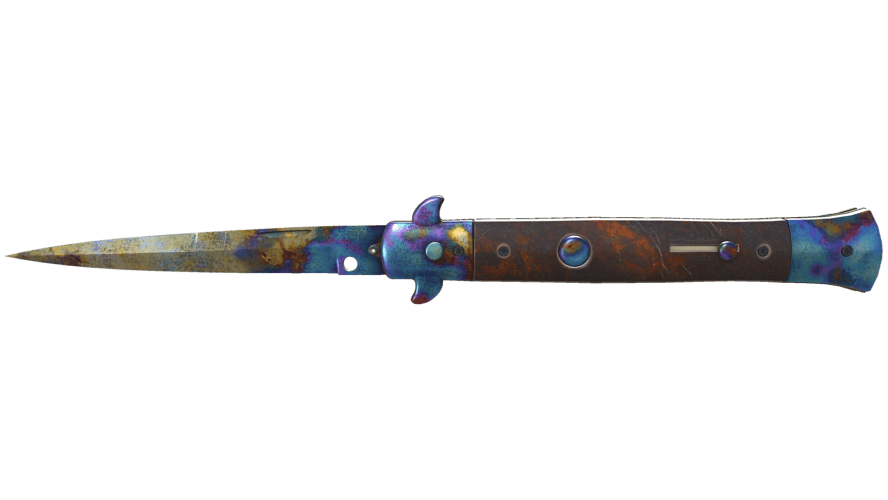 ★ Stiletto Knife | Case Hardened (Well-Worn)