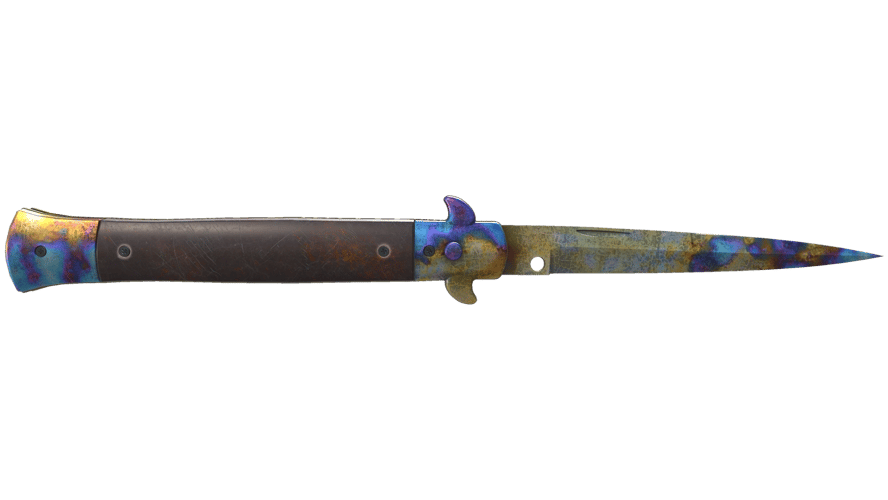 ★ Stiletto Knife | Case Hardened (Well-Worn)