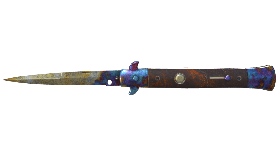 ★ Stiletto Knife | Case Hardened (Well-Worn)
