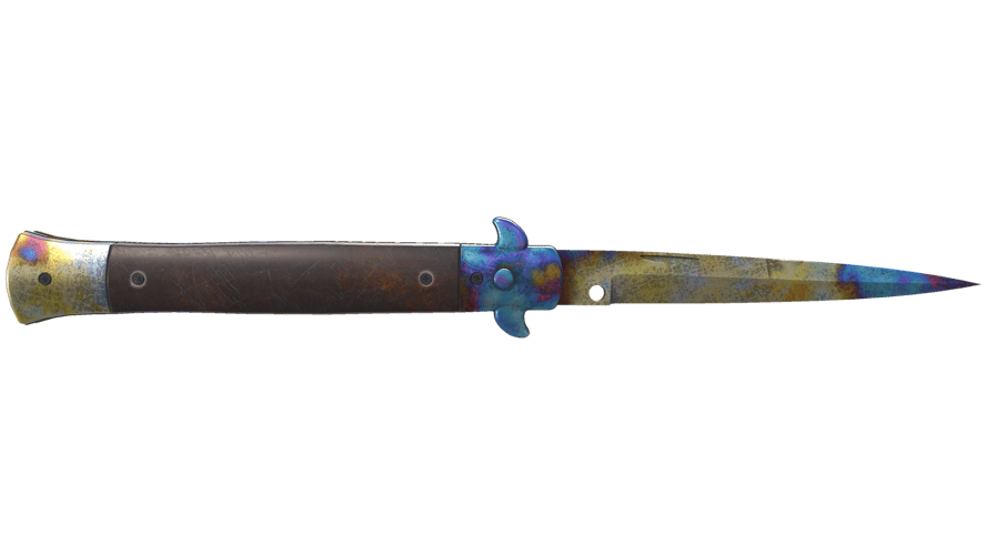 ★ Stiletto Knife | Case Hardened (Well-Worn)
