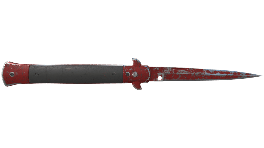 ★ Stiletto Knife | Crimson Web (Battle-Scarred)