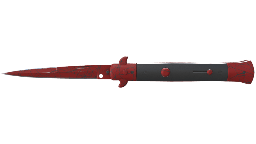 ★ Stiletto Knife | Crimson Web (Field-Tested)