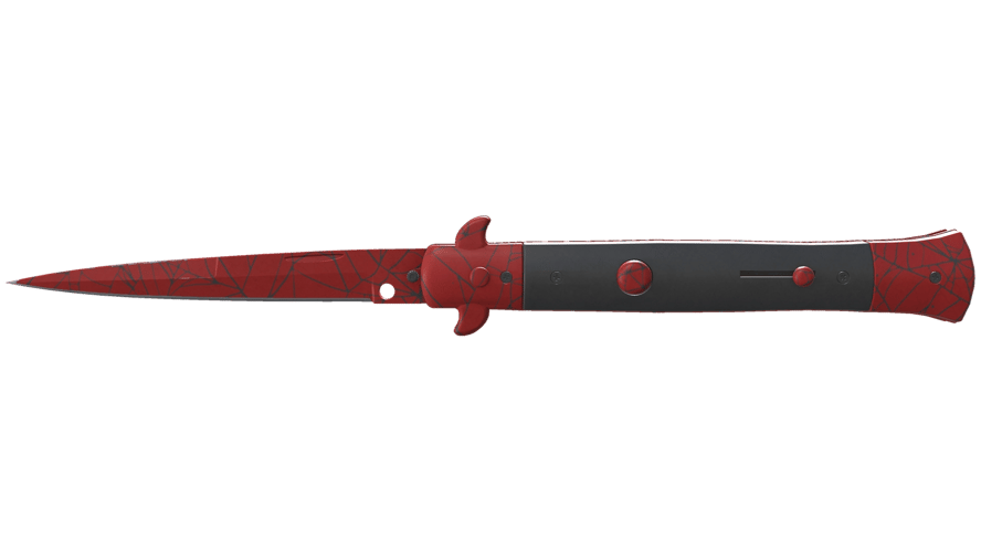 ★ Stiletto Knife | Crimson Web (Minimal Wear)