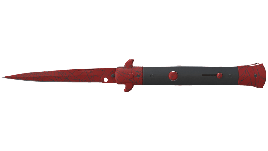 ★ Stiletto Knife | Crimson Web (Minimal Wear)