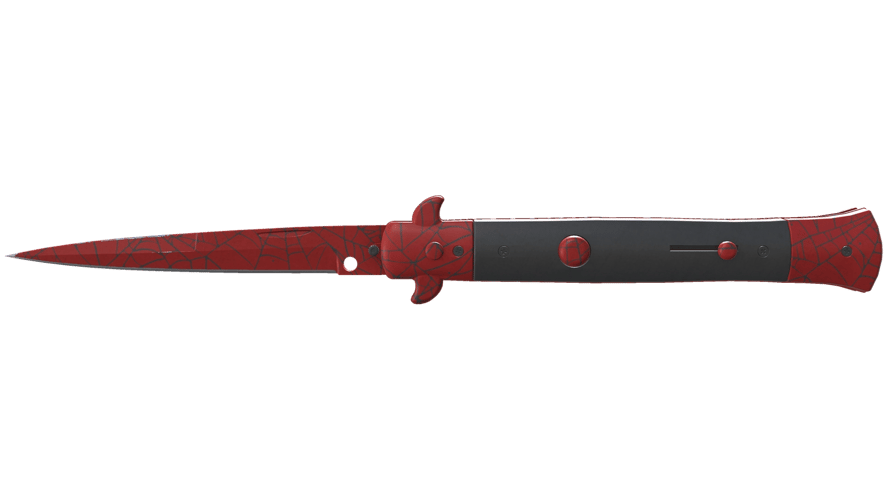 ★ Stiletto Knife | Crimson Web (Minimal Wear)
