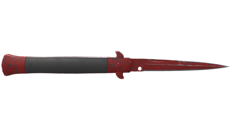 ★ Stiletto Knife | Crimson Web (Well-Worn)