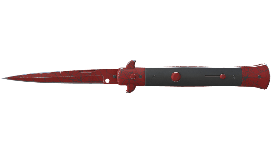 ★ Stiletto Knife | Crimson Web (Well-Worn)