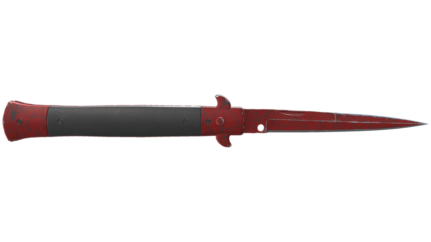 ★ Stiletto Knife | Crimson Web (Well-Worn)