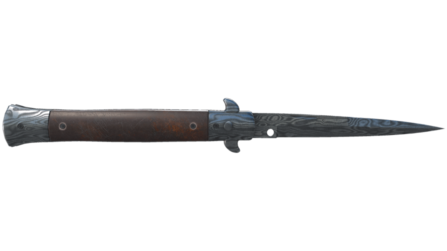 ★ Stiletto Knife | Damascus Steel (Battle-Scarred)