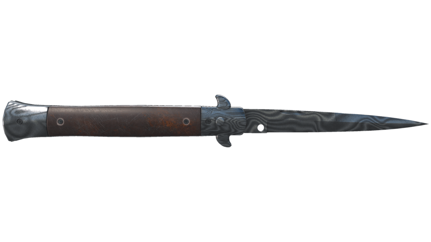 ★ Stiletto Knife | Damascus Steel (Battle-Scarred)