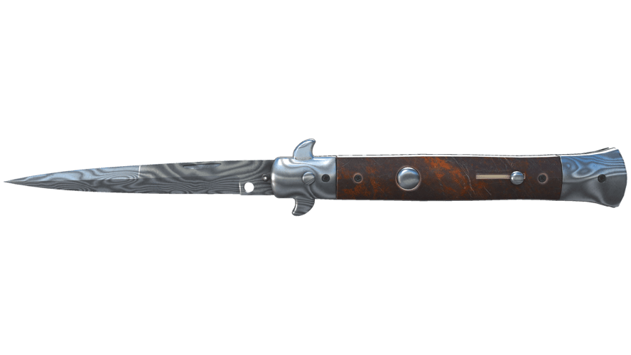 ★ Stiletto Knife | Damascus Steel (Field-Tested)