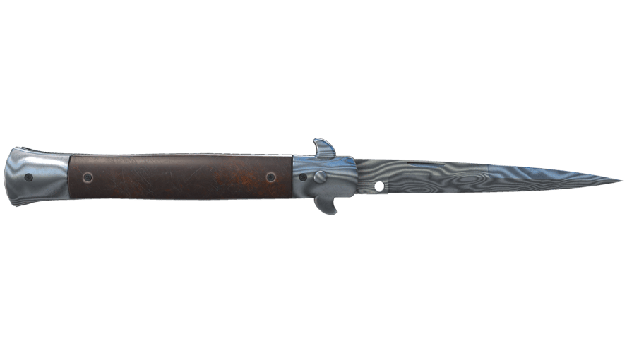 ★ Stiletto Knife | Damascus Steel (Field-Tested)