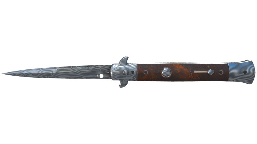 ★ Stiletto Knife | Damascus Steel (Field-Tested)