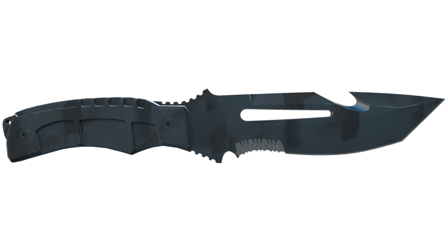 ★ Survival Knife | Night Stripe (Well-Worn)