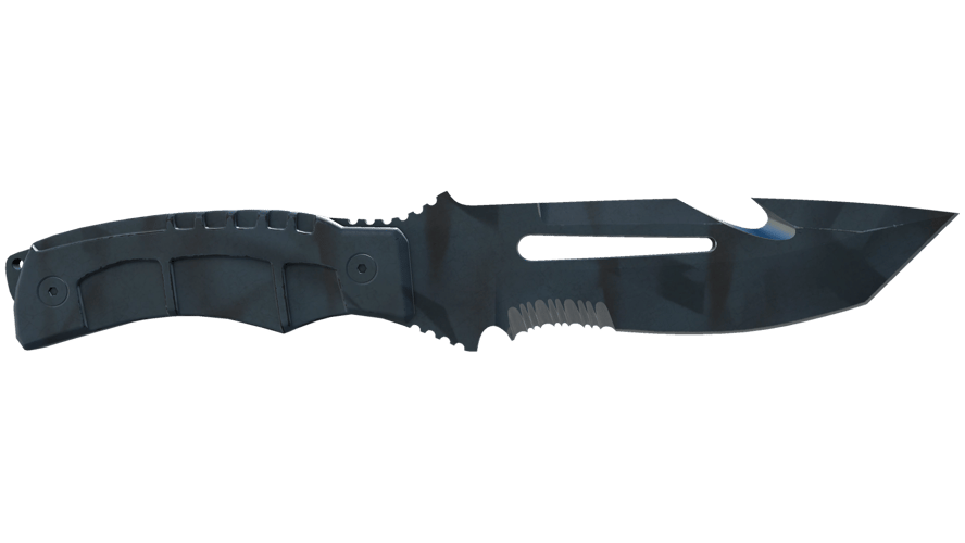 ★ Survival Knife | Night Stripe (Well-Worn)