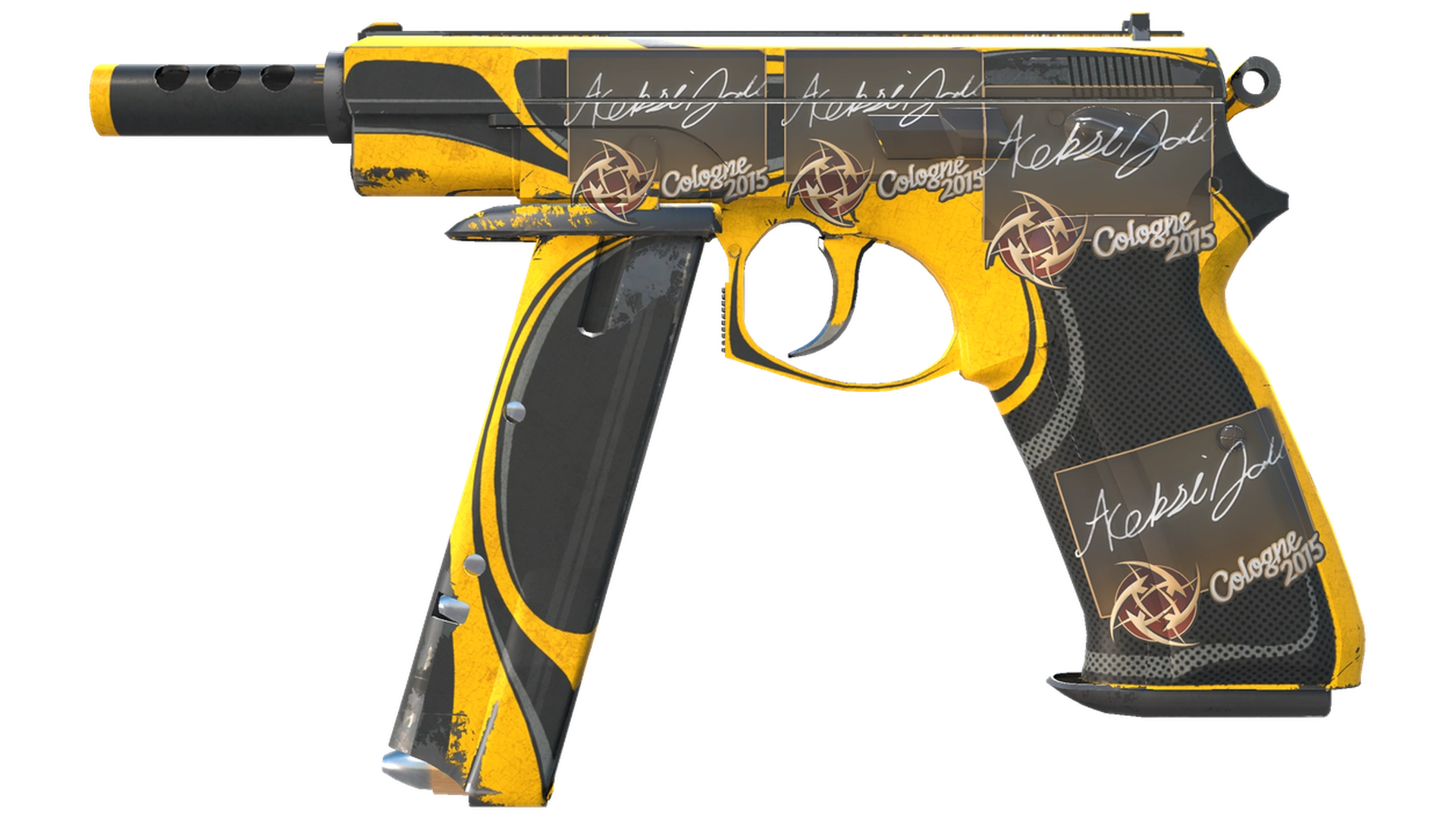 CZ75-Auto | Yellow Jacket (Battle-Scarred)