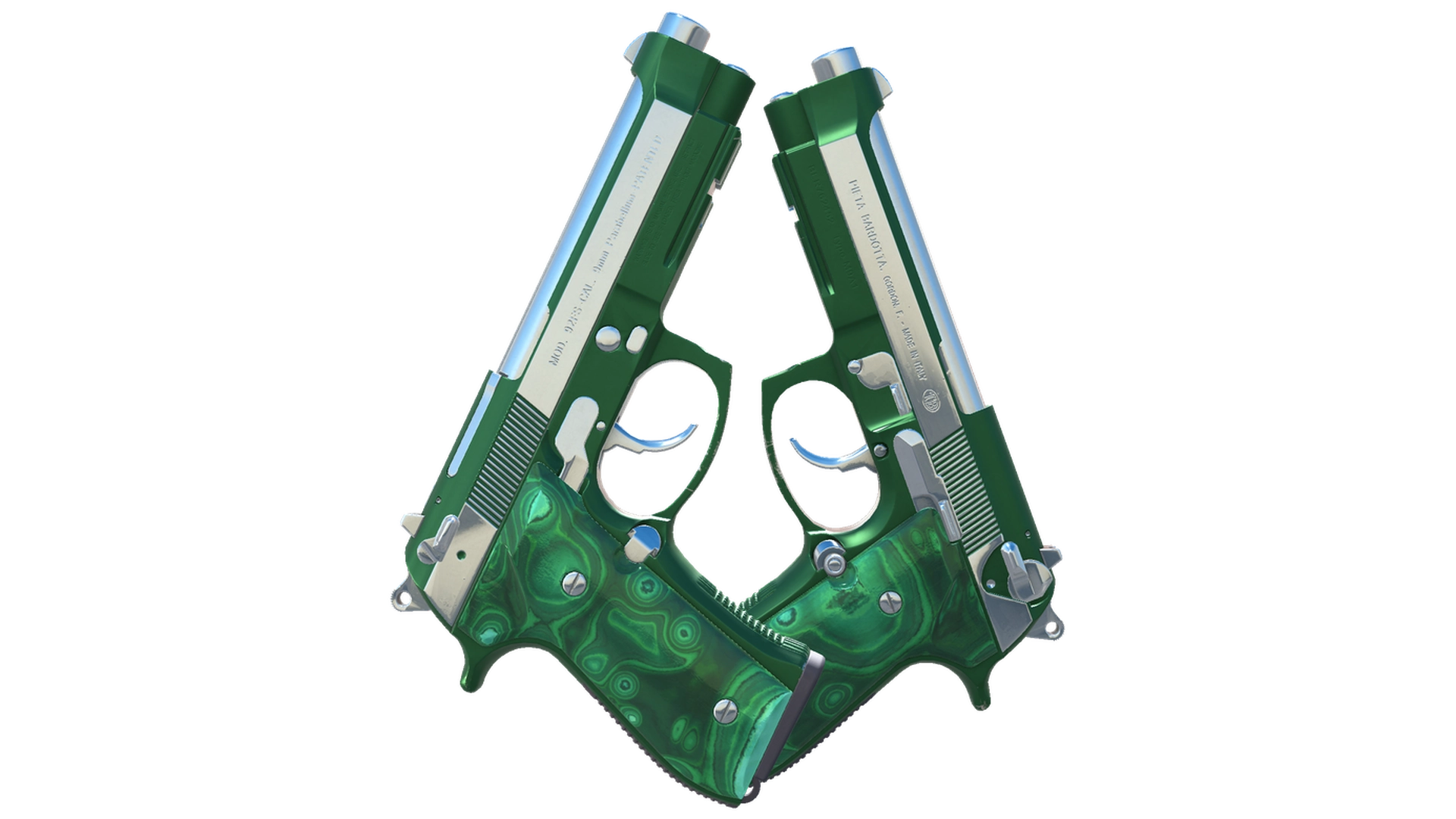 Dual Berettas | Polished Malachite (Factory New)