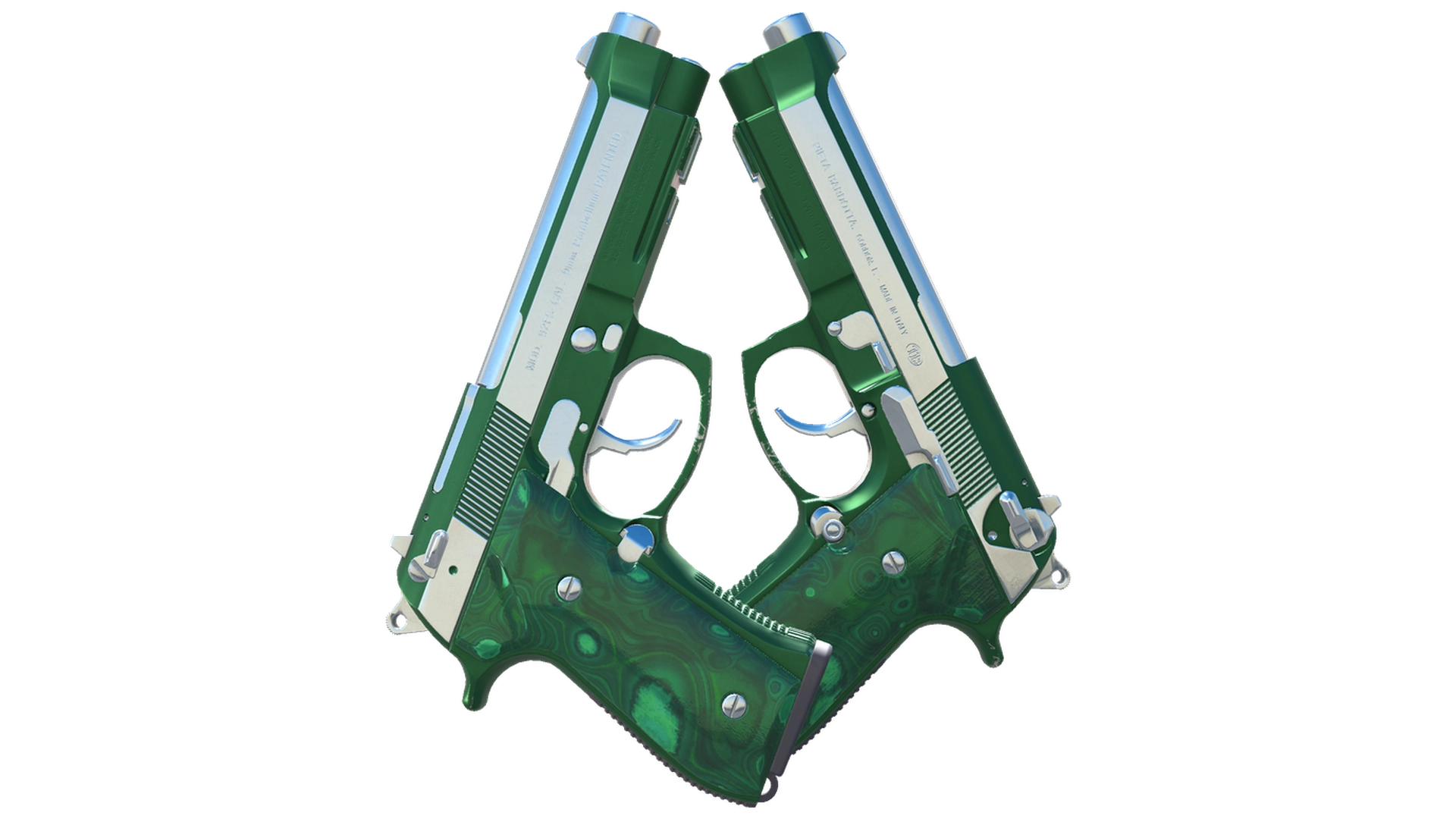 Dual Berettas | Polished Malachite (Factory New)