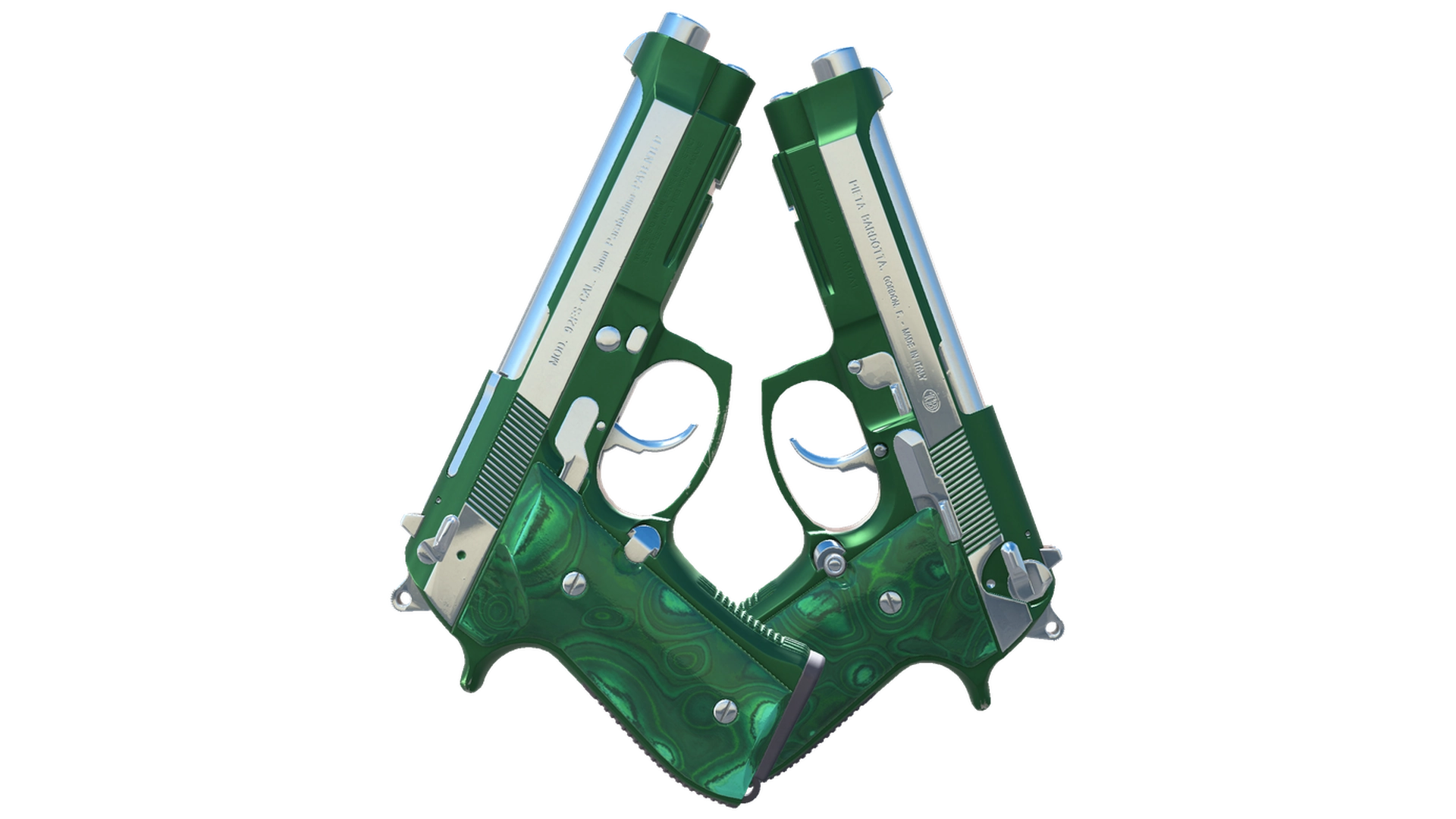 Dual Berettas | Polished Malachite (Factory New)