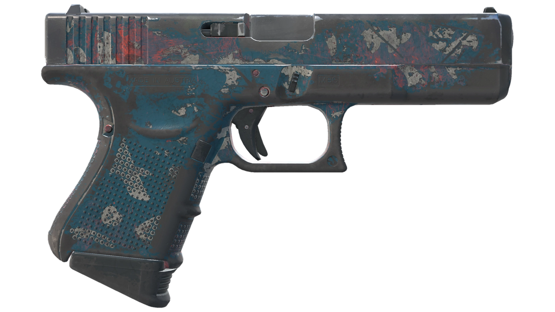 Glock-18 | Teal Graf (Battle-Scarred)