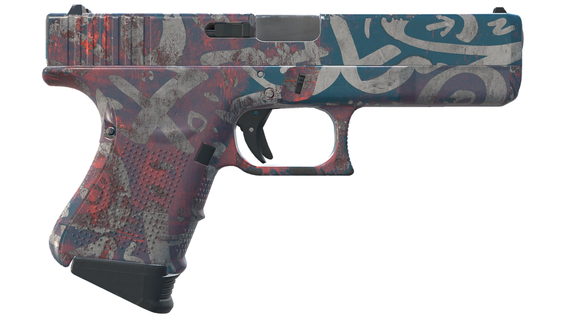 Glock-18 | Teal Graf (Minimal Wear)