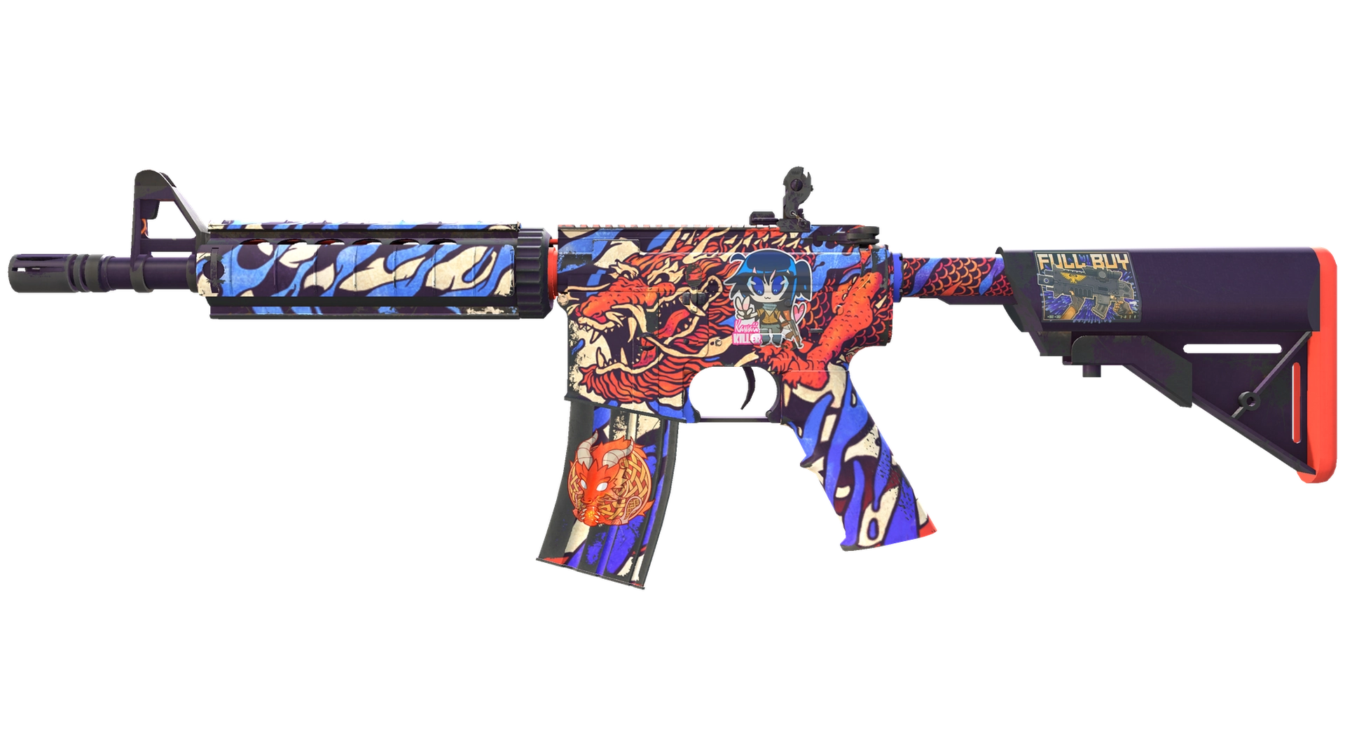 M4A4 | 龍王 (Король драконов) (Немного поношенное)