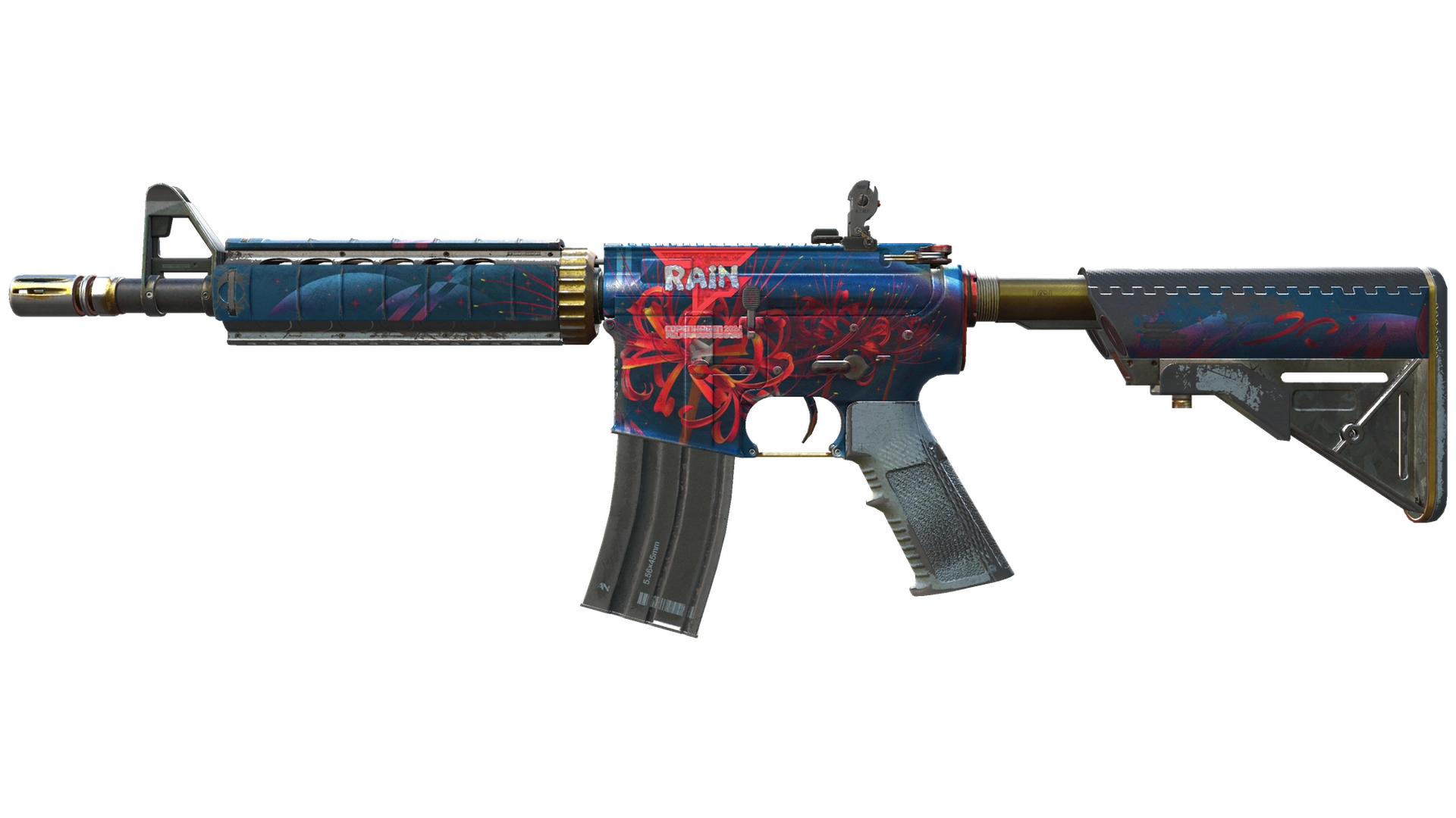M4A4 | Spider Lily (Battle-Scarred)