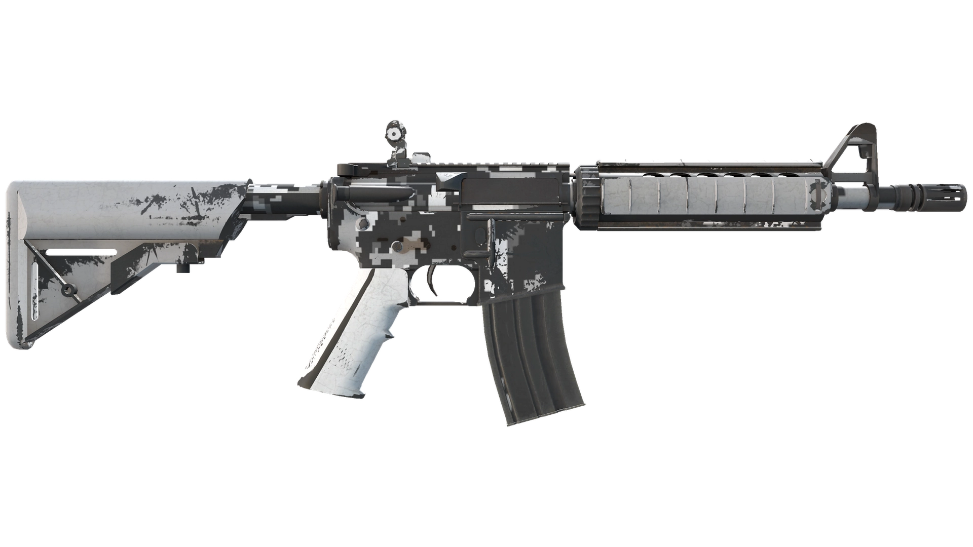 M4A4 | Пиксельный камуфляж «Город» (Немного поношенное)