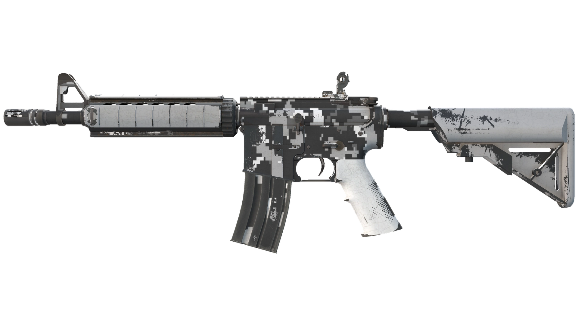 M4A4 | Пиксельный камуфляж «Город» (Немного поношенное)
