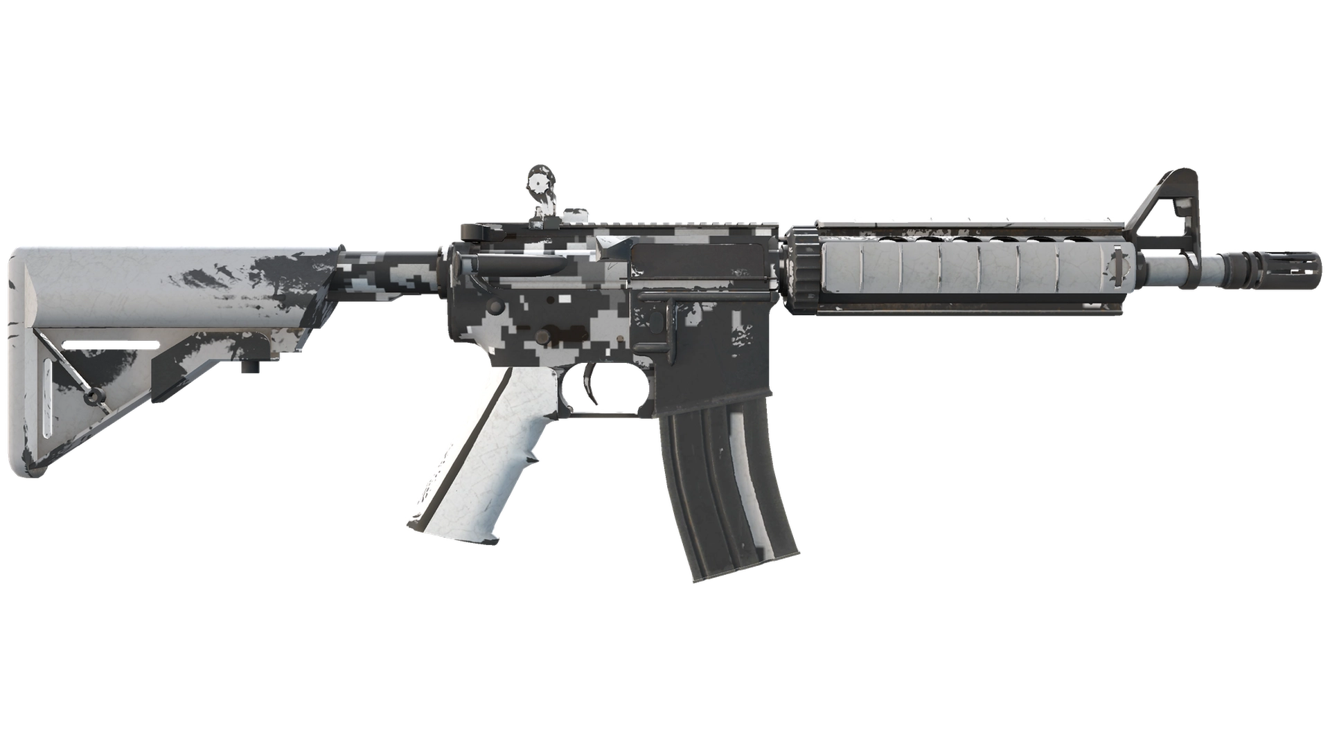 M4A4 | Пиксельный камуфляж «Город» (Немного поношенное)