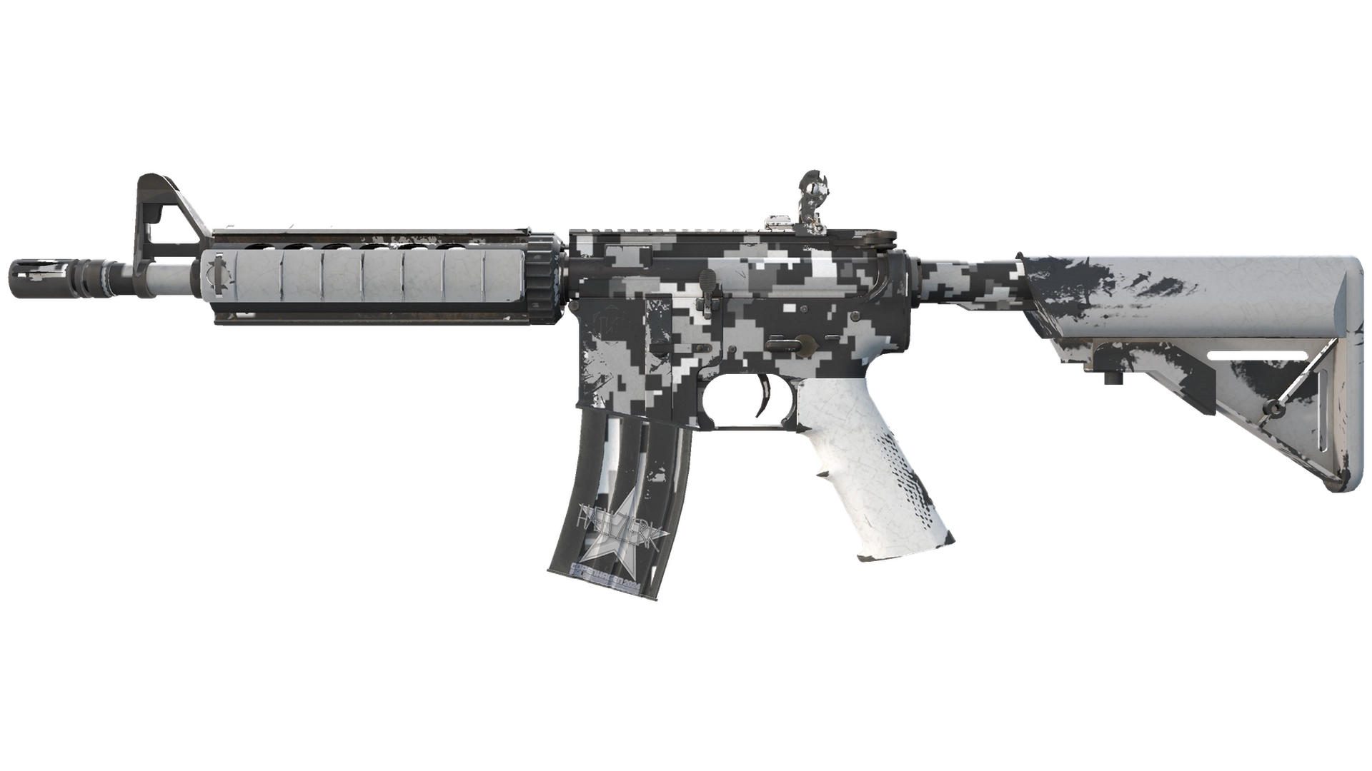 M4A4 | Пиксельный камуфляж «Город» (Немного поношенное)