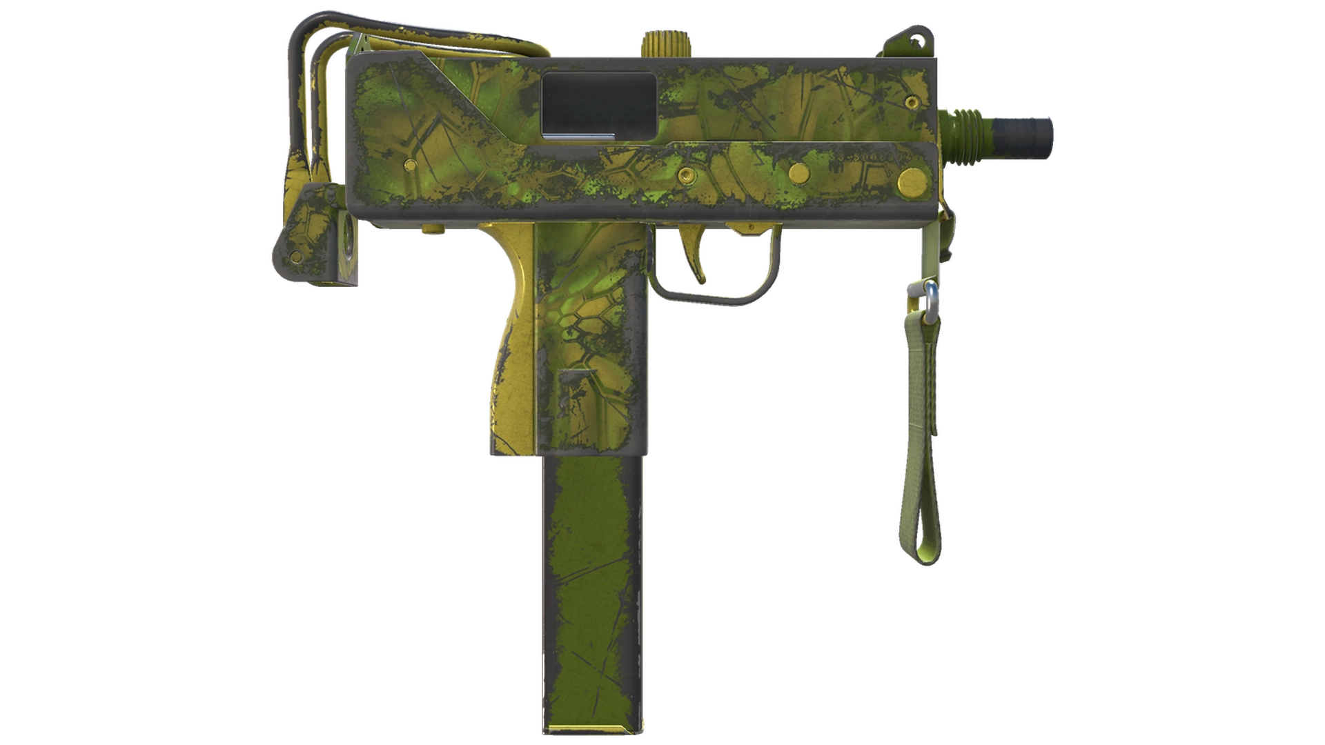 MAC-10 | Кислотные шестигранники (Поношенное)