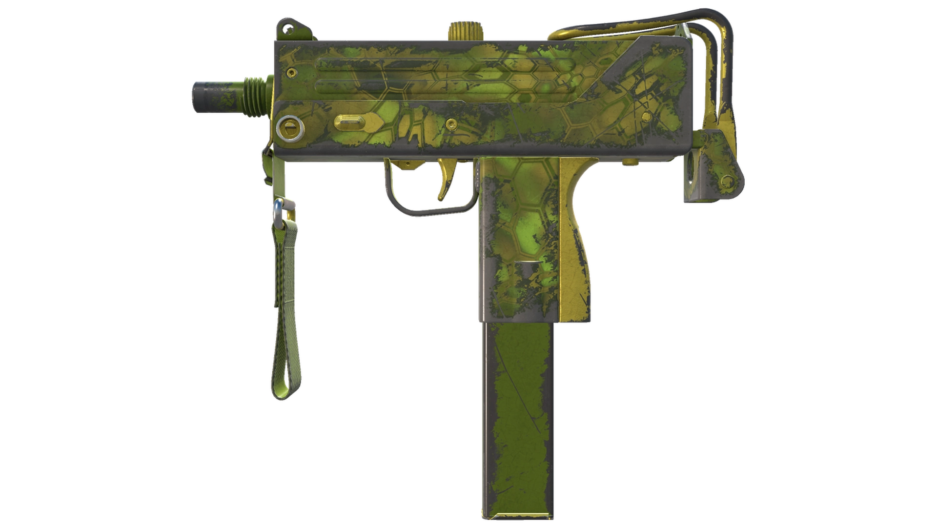 MAC-10 | Кислотные шестигранники (Поношенное)
