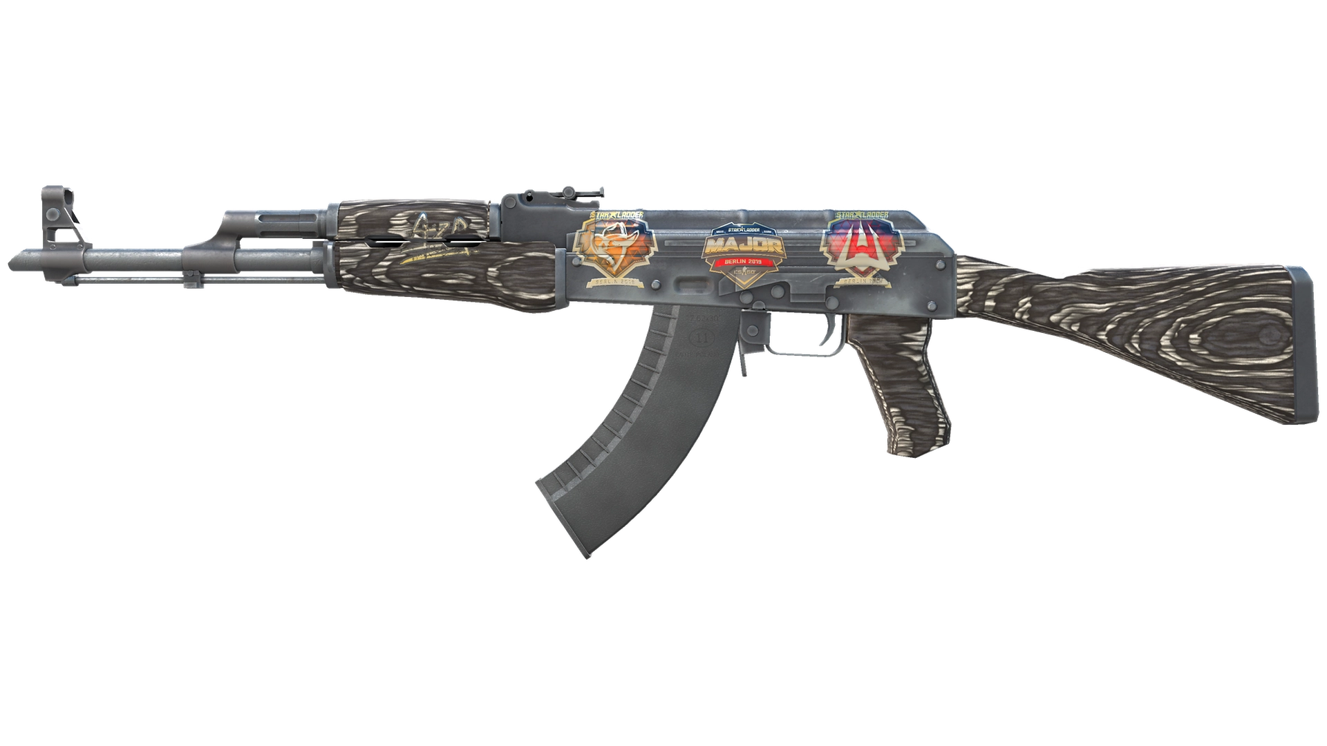 Souvenir AK-47 | Black Laminate (Battle-Scarred)