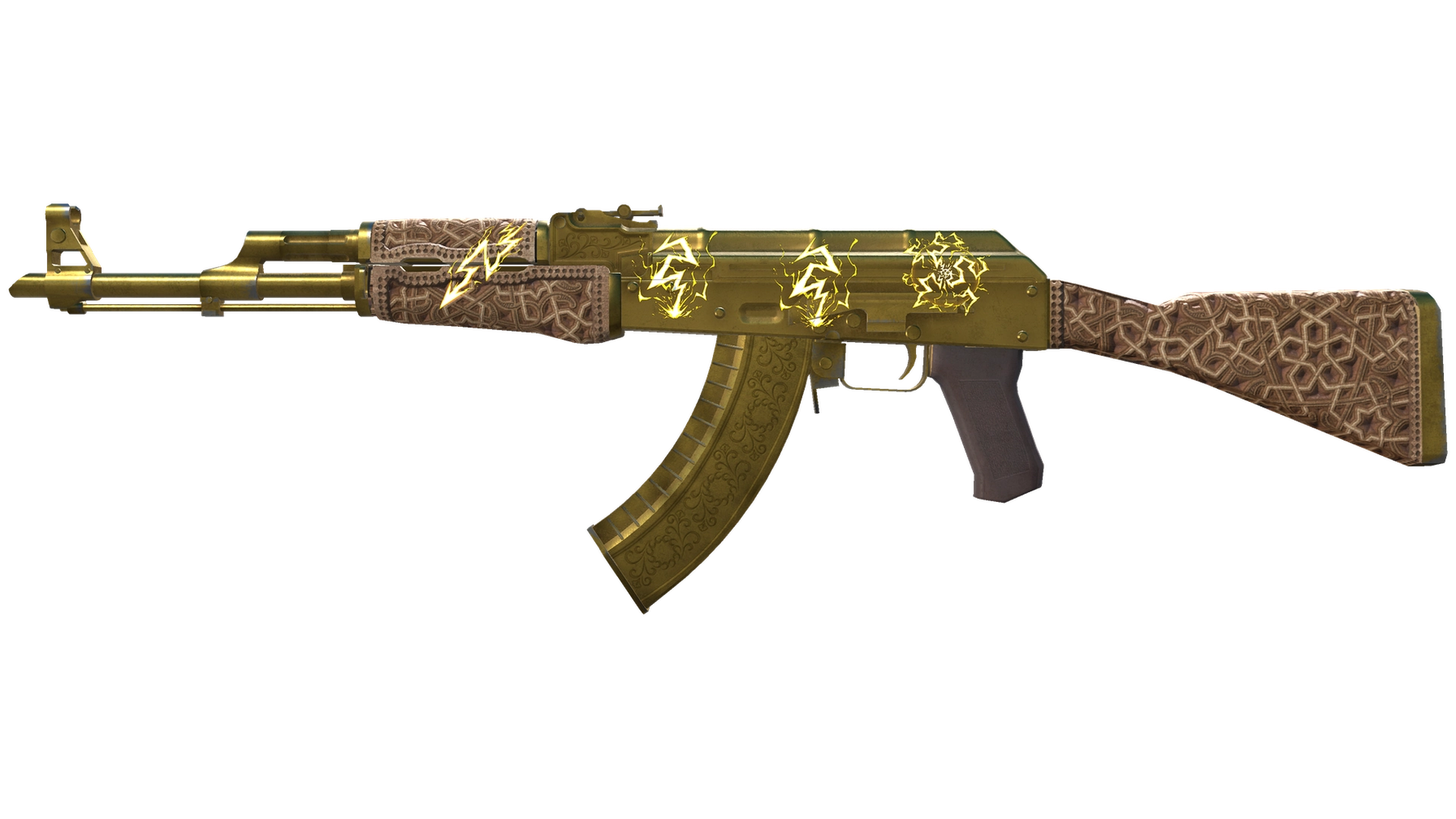 Souvenir AK-47 | Gold Arabesque (Battle-Scarred)