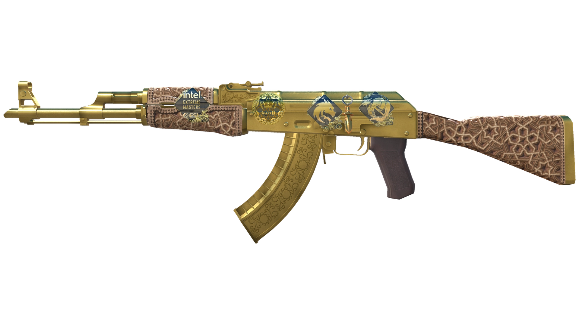 Сувенирный AK-47 | Золотая арабеска (Немного поношенное)