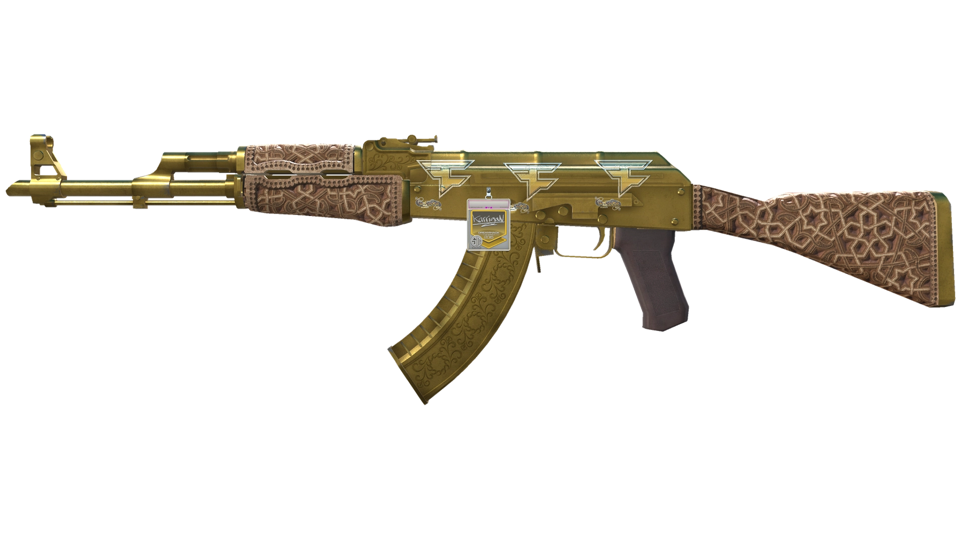 Сувенирный AK-47 | Золотая арабеска (Поношенное)