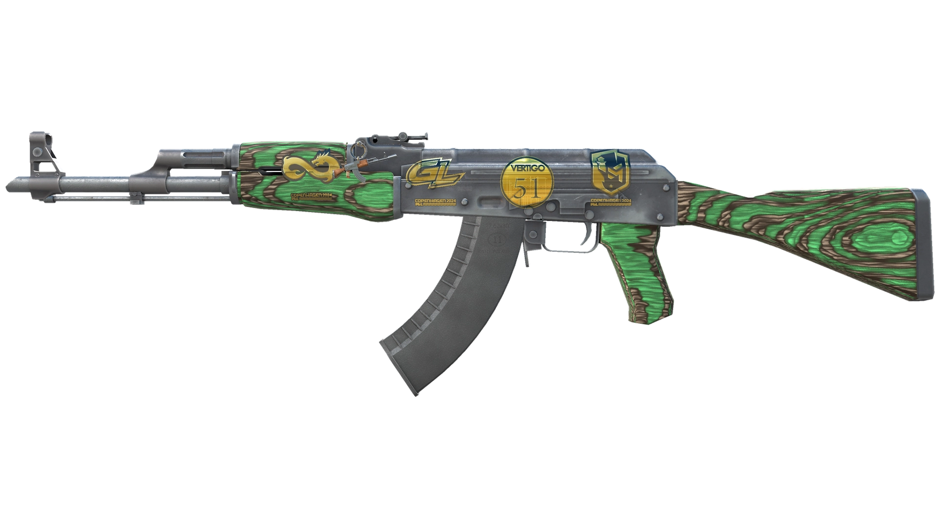 Souvenir AK-47 | Green Laminate (Factory New)