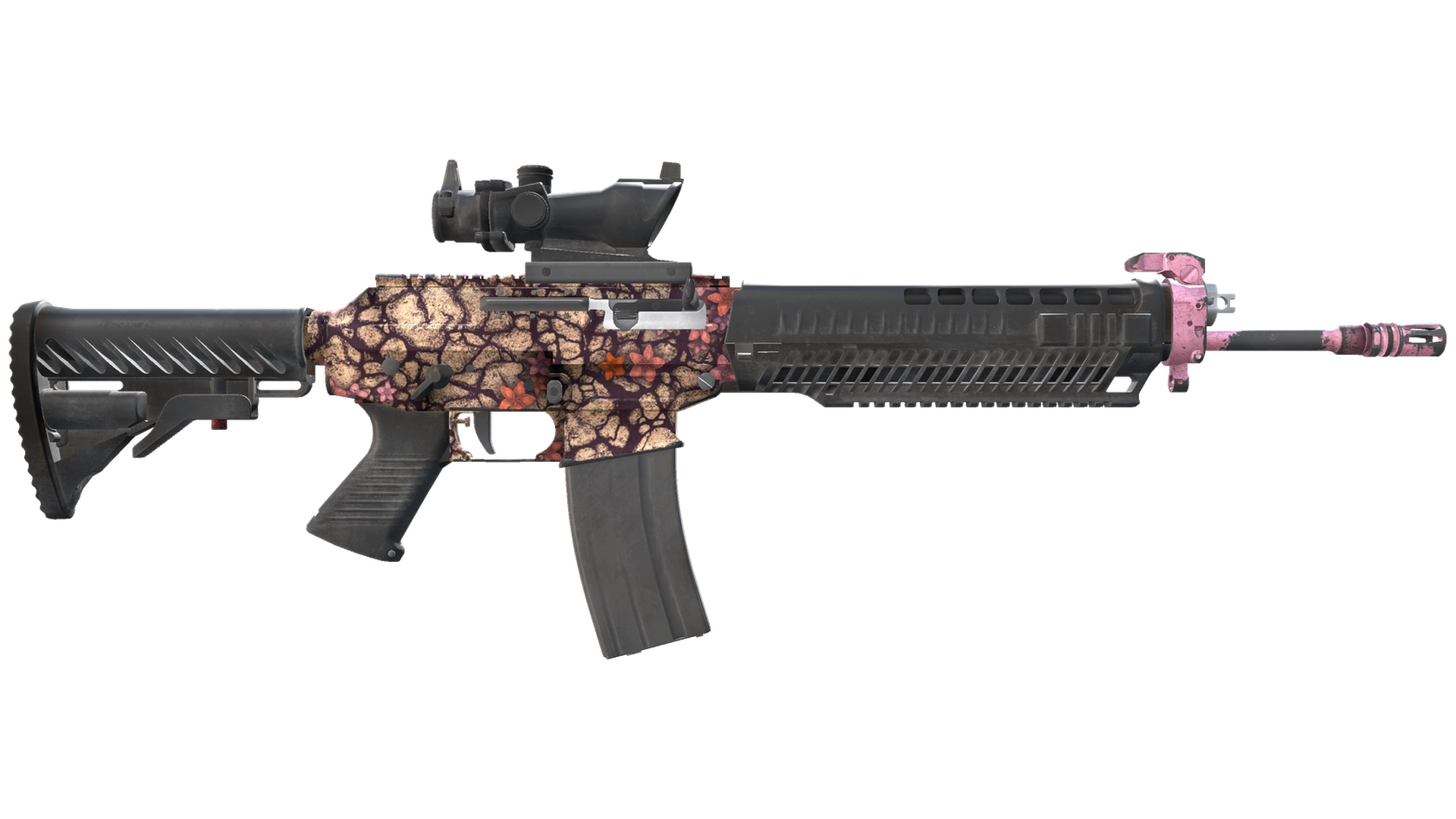 Сувенирный SG 553 | Пустынное цветение (Поношенное)