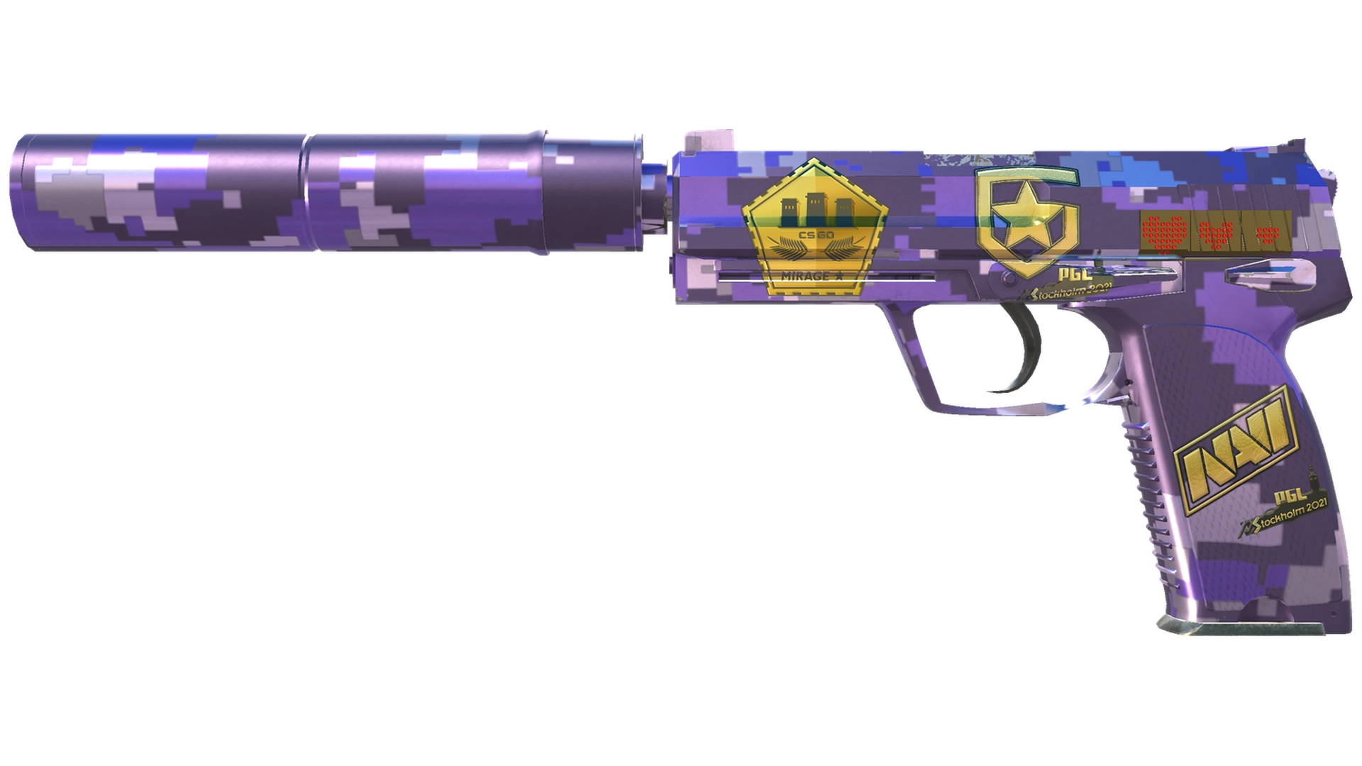 Сувенирный USP-S | Пиксельный камуфляж «Фиолетовый» (Прямо с завода)