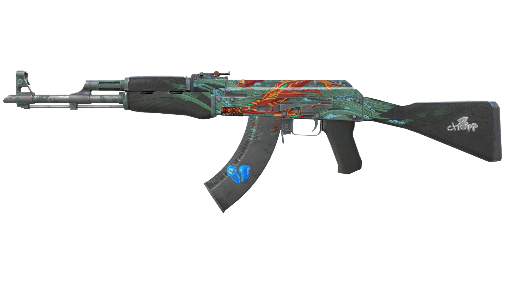 StatTrak™ AK-47 | Aquamarine Revenge (Battle-Scarred)