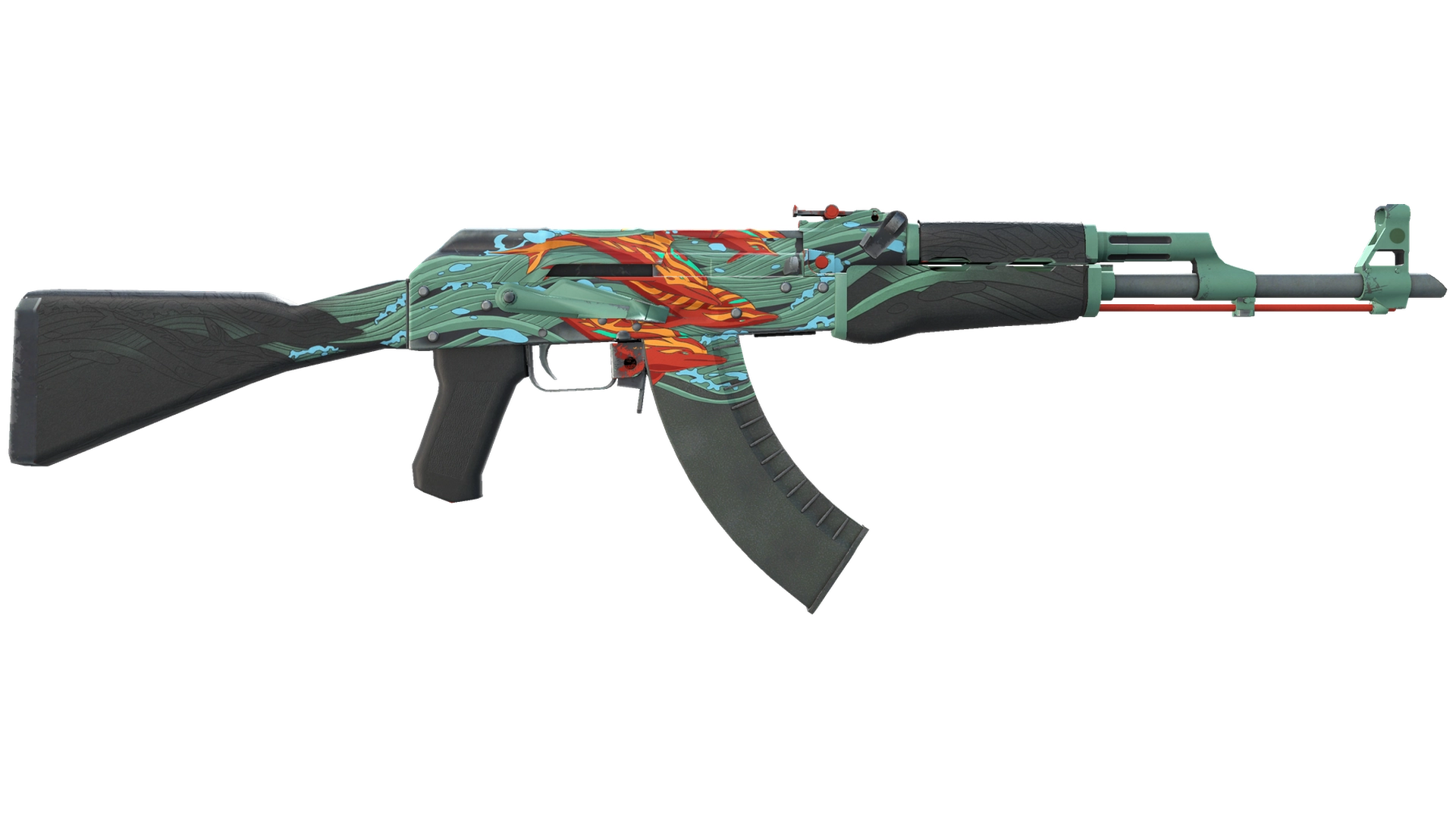StatTrak™ AK-47 | Аквамариновая месть (Немного поношенное)